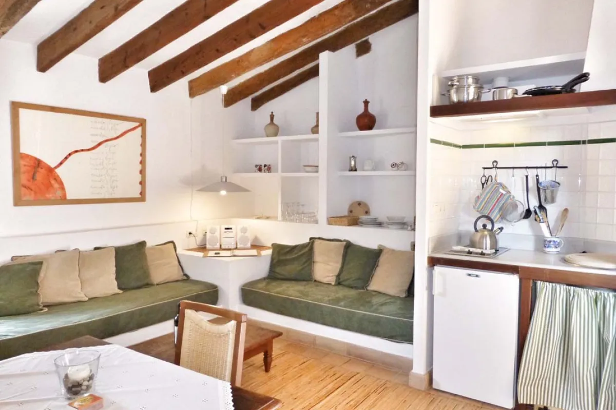 Mallorca Hotels Fincahotel Algaida Finca Raims Apartment Sitzecke und Pantry